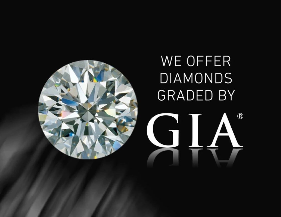 We offer diamonds graded by GIA